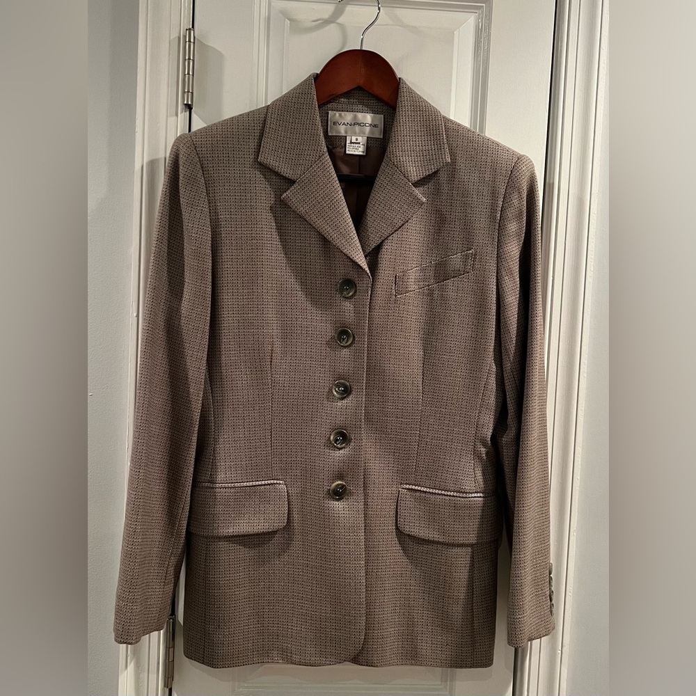 Evan Picone Women's Blazer Jacket Size 8 Woven Vintage Classic
